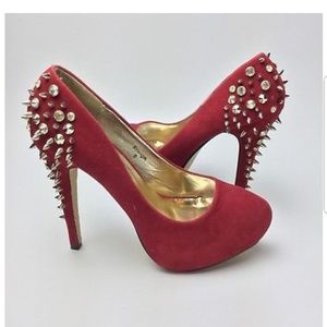 HENRY Ferrera Red spiked pump